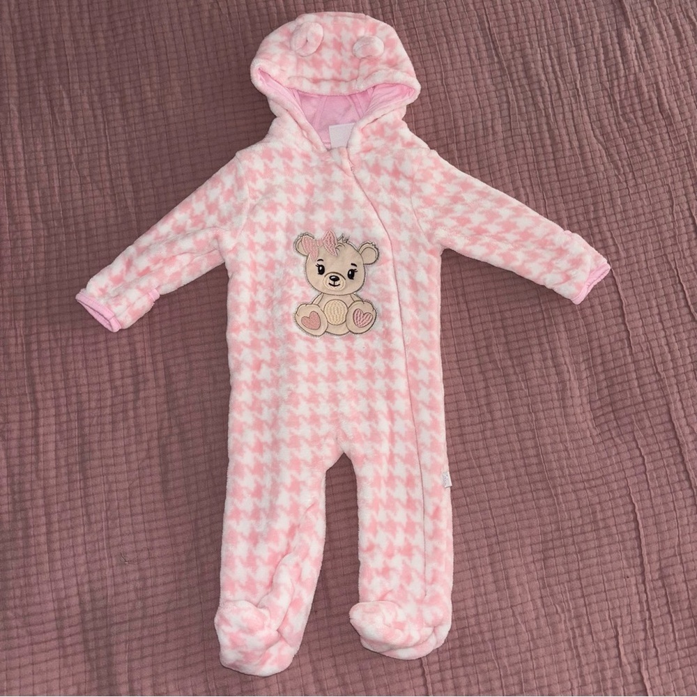 Disney Pink One Piece Footies with Bear‎ Appliqué